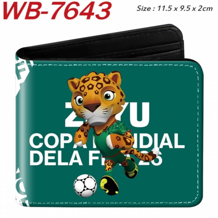 Clutch Animation color PU leather half fold wallet 11.5X9X2CM