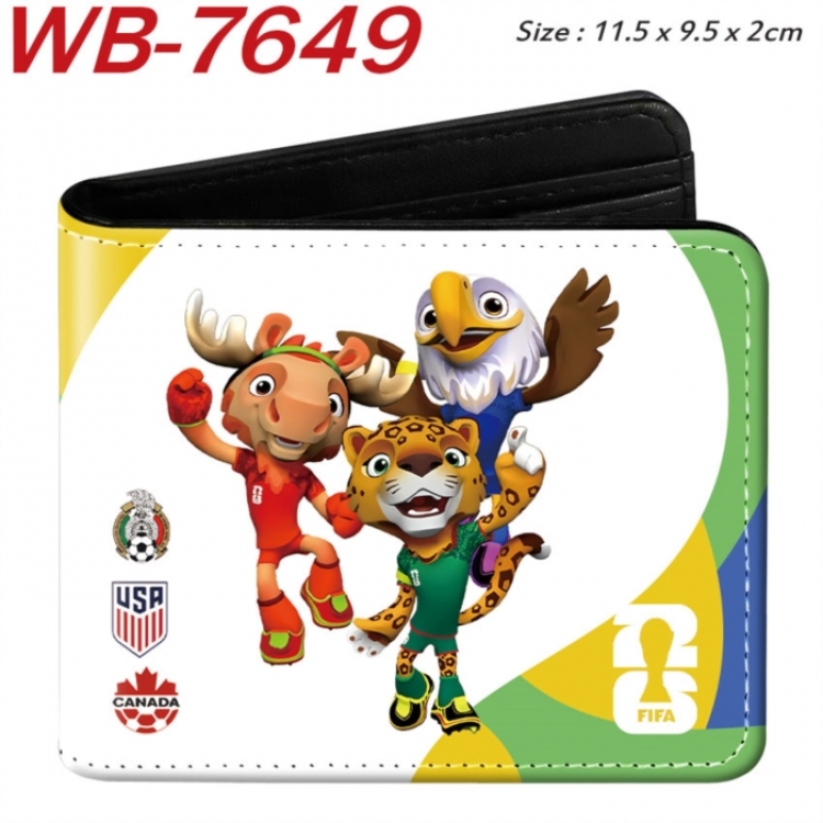 Clutch Animation color PU leather half fold wallet 11.5X9X2CM