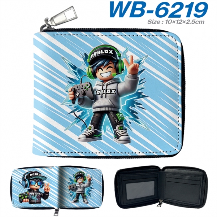 Roblox Anime color short full zip folding wallet 10x12x2.5cm