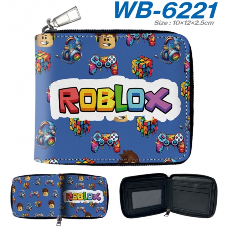 Roblox Anime color short full zip folding wallet 10x12x2.5cm