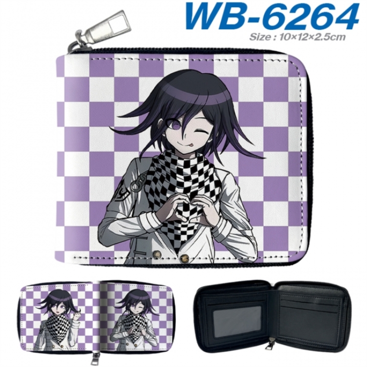 Dangan-Ronpa Anime color short full zip folding wallet 10x12x2.5cm