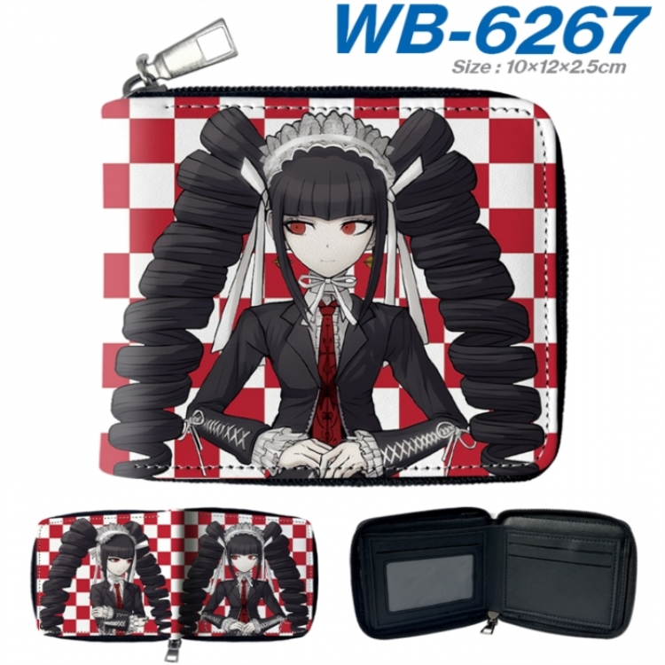Dangan-Ronpa Anime color short full zip folding wallet 10x12x2.5cm