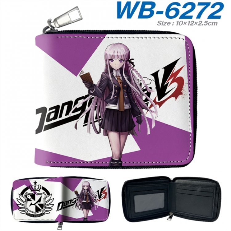 Dangan-Ronpa Anime color short full zip folding wallet 10x12x2.5cm