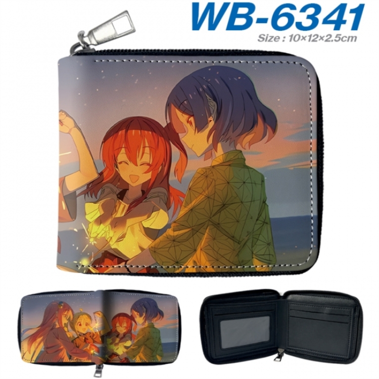 BOCCHI THE ROCK! Anime color short full zip folding wallet 10x12x2.5cm