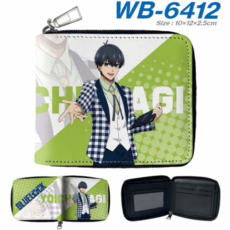 BLUE LOCK Anime color short full zip folding wallet 10x12x2.5cm