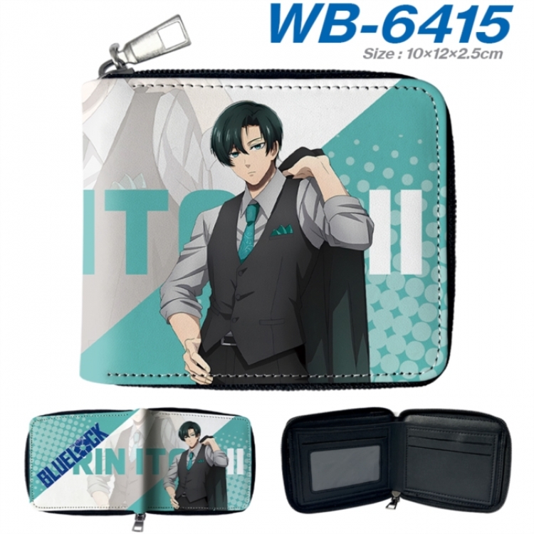 BLUE LOCK Anime color short full zip folding wallet 10x12x2.5cm