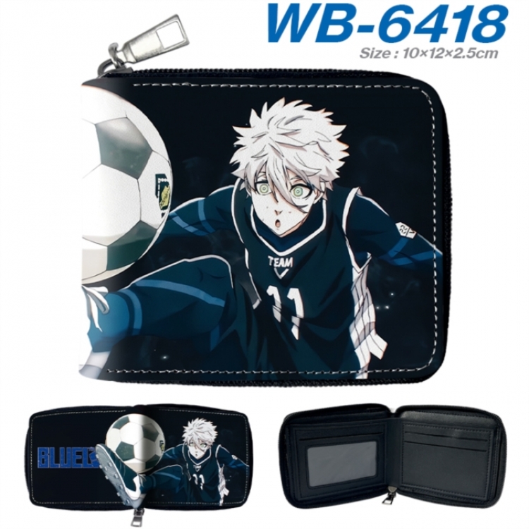 BLUE LOCK Anime color short full zip folding wallet 10x12x2.5cm