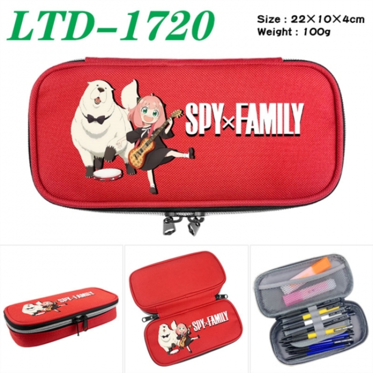 SPY×FAMILY Anime Waterproof canvas zipper clamshell pencil case pencil case 22x10x4cm