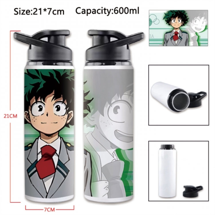  My Hero Academia Anime Printed Outdoor Sports Water Bottle 600ml 21x7cm
