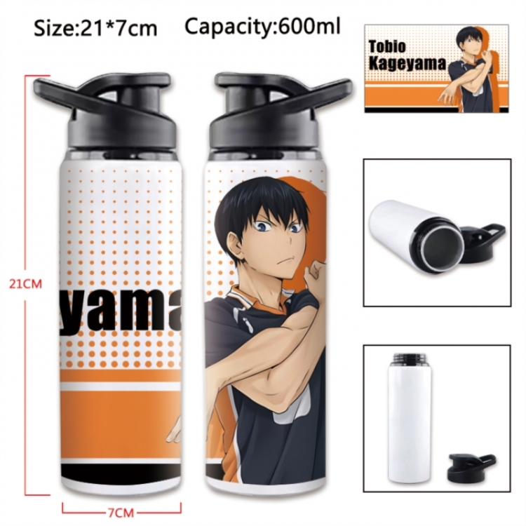 Haikyuu!! Anime Printed Outdoor Sports Water Bottle 600ml 21x7cm