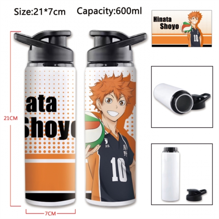 Haikyuu!! Anime Printed Outdoor Sports Water Bottle 600ml 21x7cm