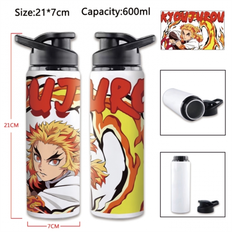Demon Slayer Kimets Anime Printed Outdoor Sports Water Bottle 600ml 21x7cm