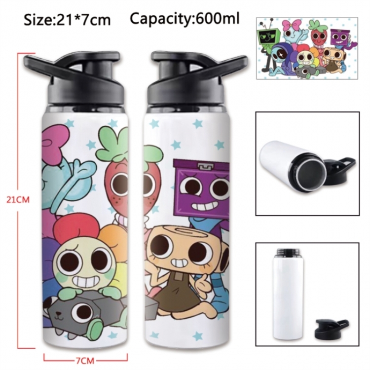Dandy's World Anime Printed Outdoor Sports Water Bottle 600ml 21x7cm