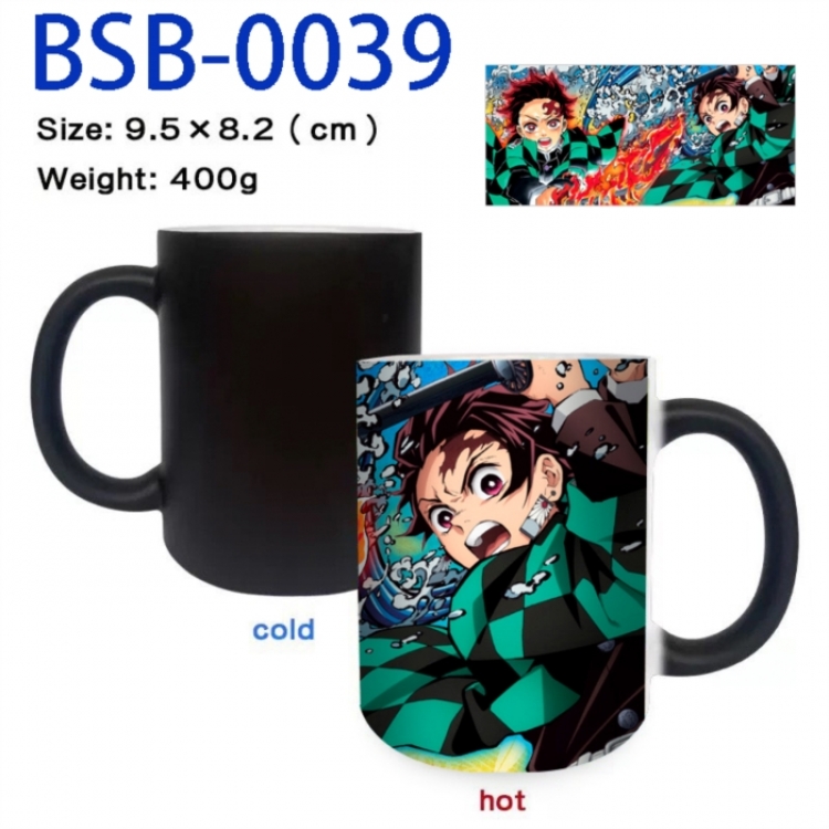 Demon Slayer Kimets Anime peripherals color changing ceramic cup tea cup mug 9.5X8.2cm