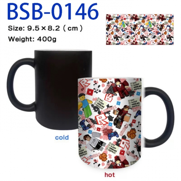 Roblox Anime peripherals color changing ceramic cup tea cup mug 9.5X8.2cm