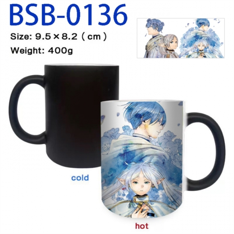 Frieren: Beyond Journey's Anime peripherals color changing ceramic cup tea cup mug 9.5X8.2cm
