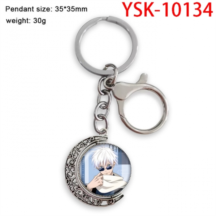 Jujutsu Kaisen Anime double-sided crystal rotating gemstone keychain pendant price for 5 pcs