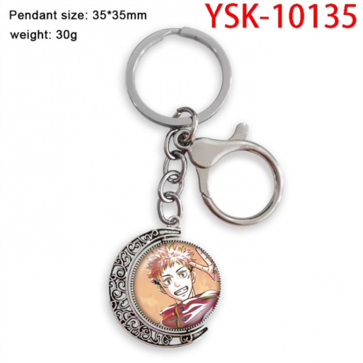 Jujutsu Kaisen Anime double-sided crystal rotating gemstone keychain pendant price for 5 pcs