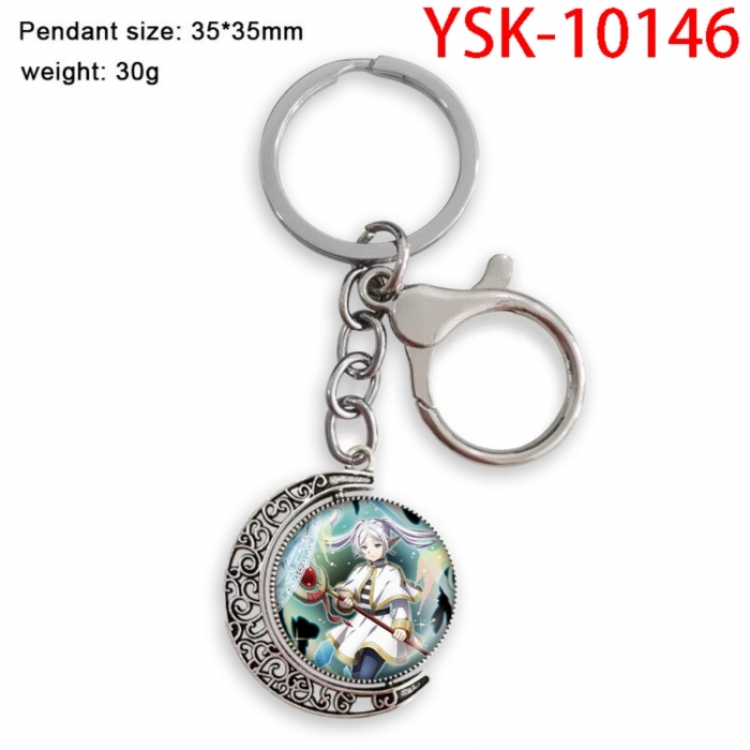 Frieren: Beyond Journey's Anime double-sided crystal rotating gemstone keychain pendant price for 5 pcs