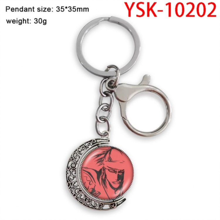 Bleach Anime double-sided crystal rotating gemstone keychain pendant price for 5 pcs