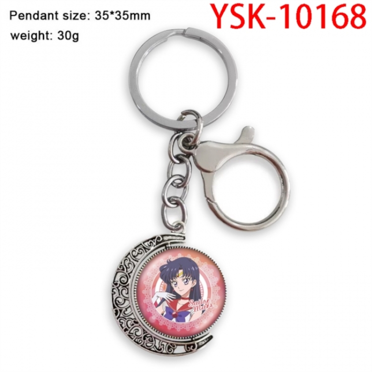 sailormoon Anime double-sided crystal rotating gemstone keychain pendant price for 5 pcs