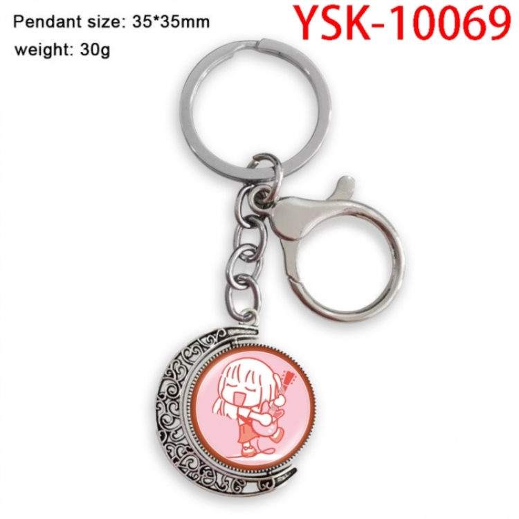BOCCHI THE ROCK! Anime double-sided crystal rotating gemstone keychain pendant price for 5 pcs