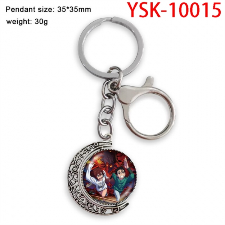 DANDADAN Anime double-sided crystal rotating gemstone keychain pendant price for 5 pcs