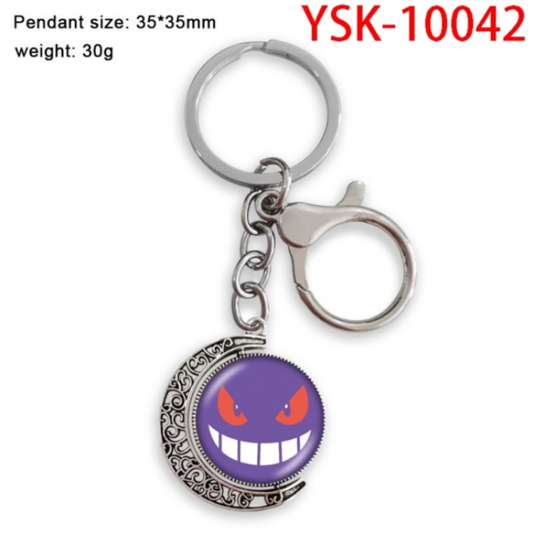Pokemon Anime double-sided crystal rotating gemstone keychain pendant price for 5 pcs