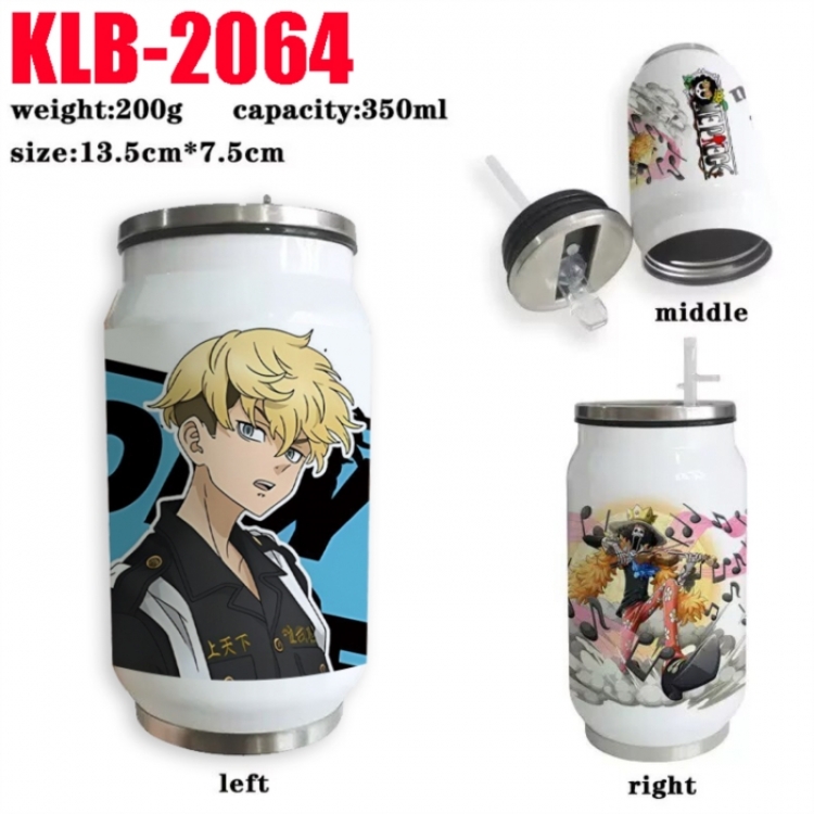 Tokyo Revengers Anime Printed Stainless Steel Insulated Cup Straw Water Cup 350ML