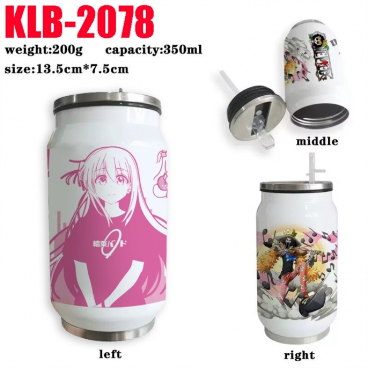 BOCCHI THE ROCK! Anime Printed Stainless Steel Insulated Cup Straw Water Cup 350ML