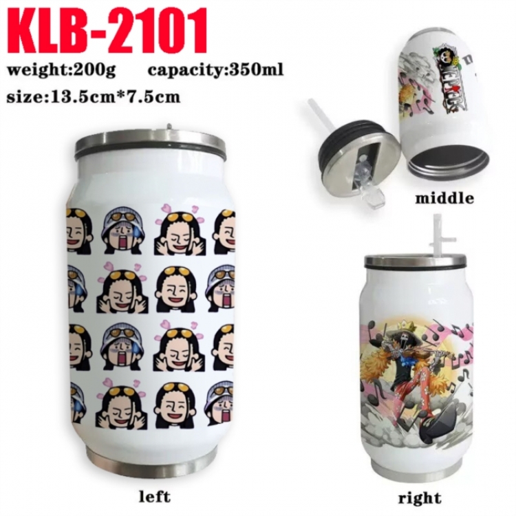 One Piece Anime Printed Stainless Steel Insulated Cup Straw Water Cup 350ML