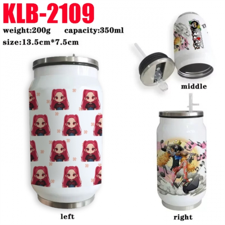 K-Pop Demon Hunters Anime Printed Stainless Steel Insulated Cup Straw Water Cup 350ML