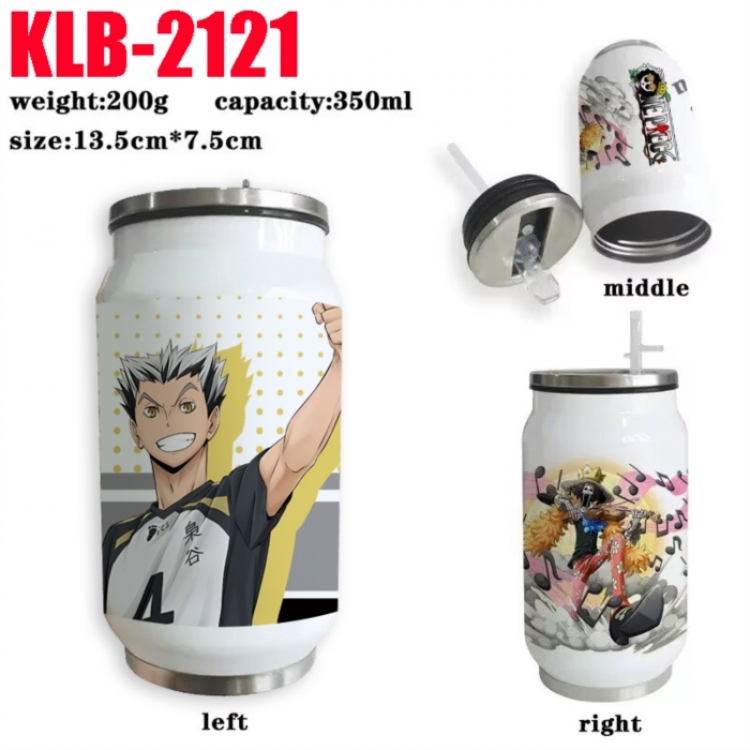 Haikyuu!! Anime Printed Stainless Steel Insulated Cup Straw Water Cup 350ML