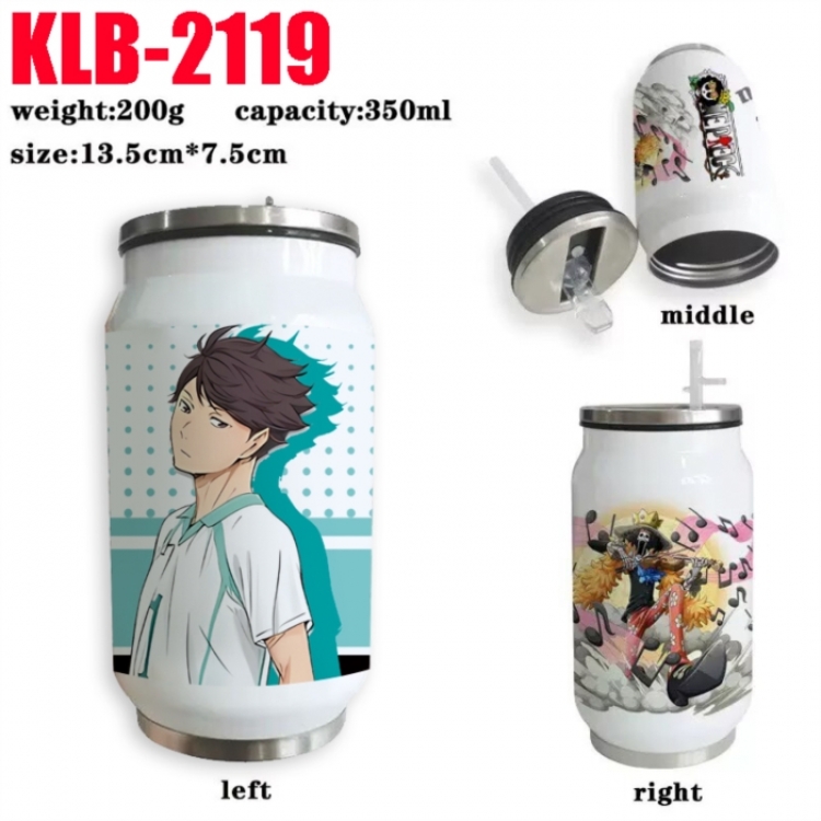 Haikyuu!! Anime Printed Stainless Steel Insulated Cup Straw Water Cup 350ML