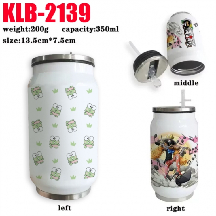 Sanrio Anime Printed Stainless Steel Insulated Cup Straw Water Cup 350ML