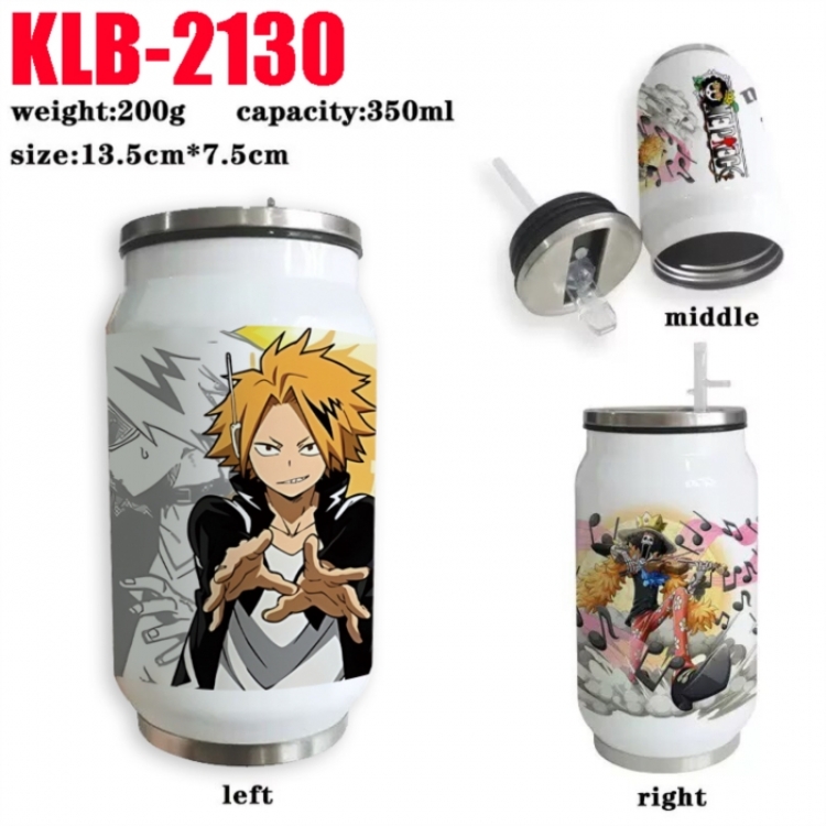 My Hero Academia Anime Printed Stainless Steel Insulated Cup Straw Water Cup 350ML
