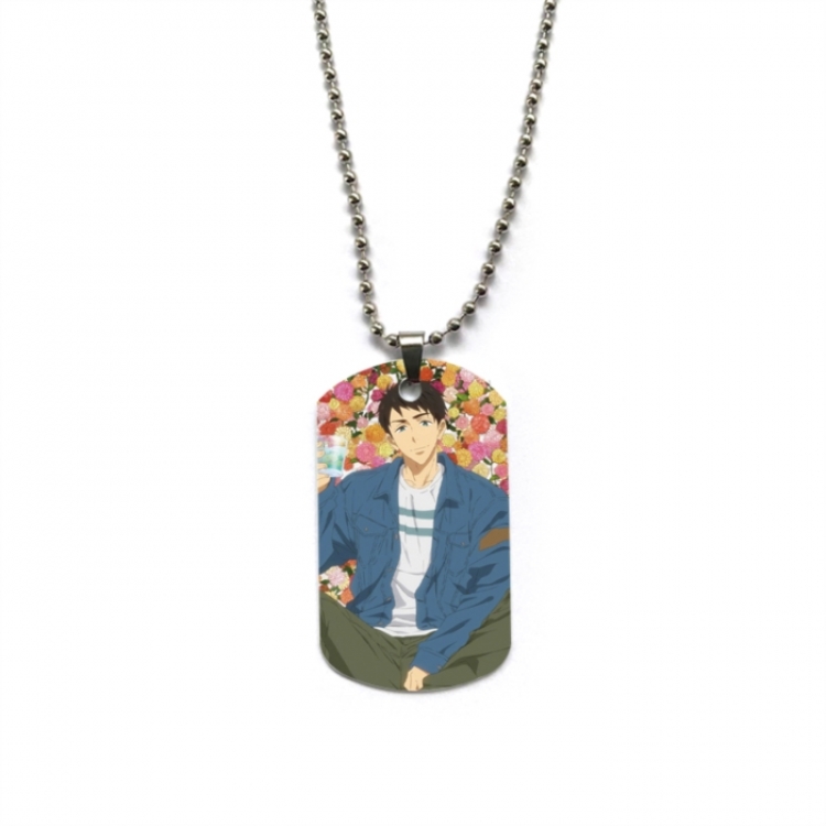 Free! Anime double-sided full color printed military brand necklace price for 5 pcs