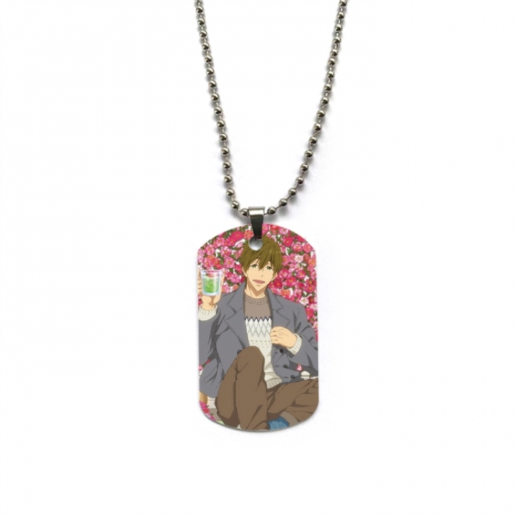 Free! Anime double-sided full color printed military brand necklace price for 5 pcs