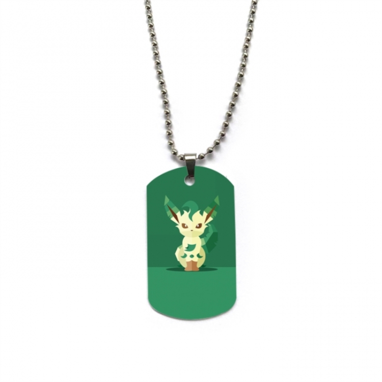 Pokemon Anime double-sided full color printed military brand necklace price for 5 pcs