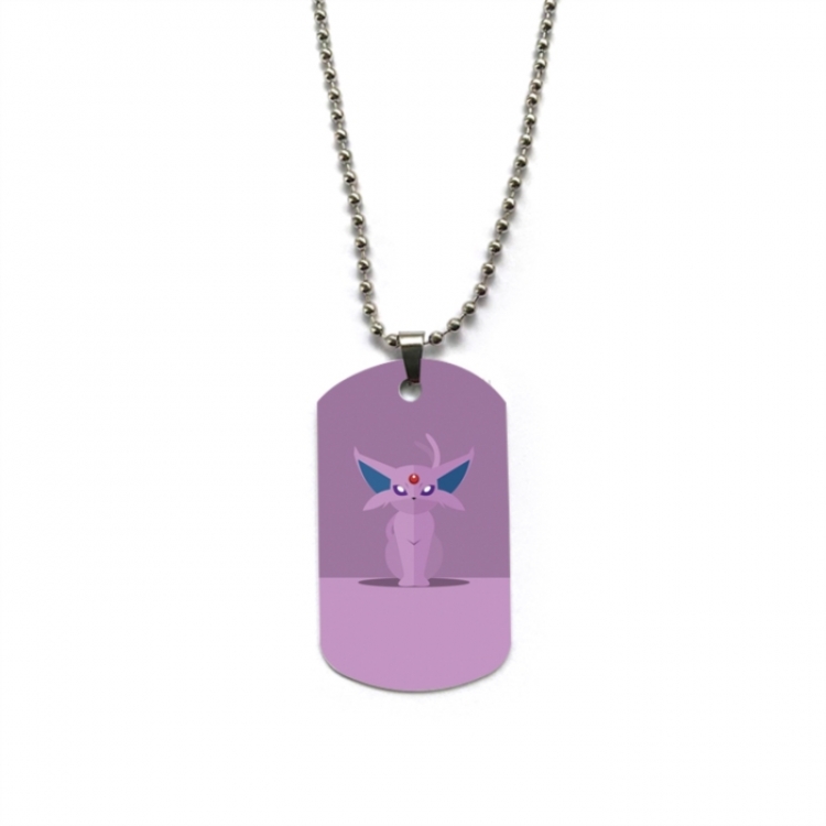 Pokemon Anime double-sided full color printed military brand necklace price for 5 pcs