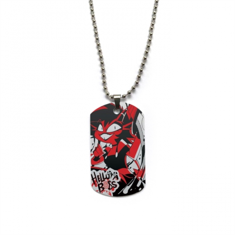Hazbin Hotel Anime double-sided full color printed military brand necklace price for 5 pcs