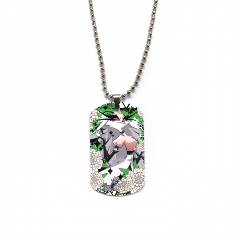 Hazbin Hotel Anime double-sided full color printed military brand necklace price for 5 pcs