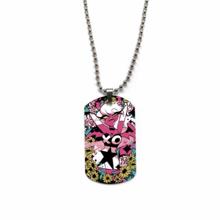 Hazbin Hotel Anime double-sided full color printed military brand necklace price for 5 pcs