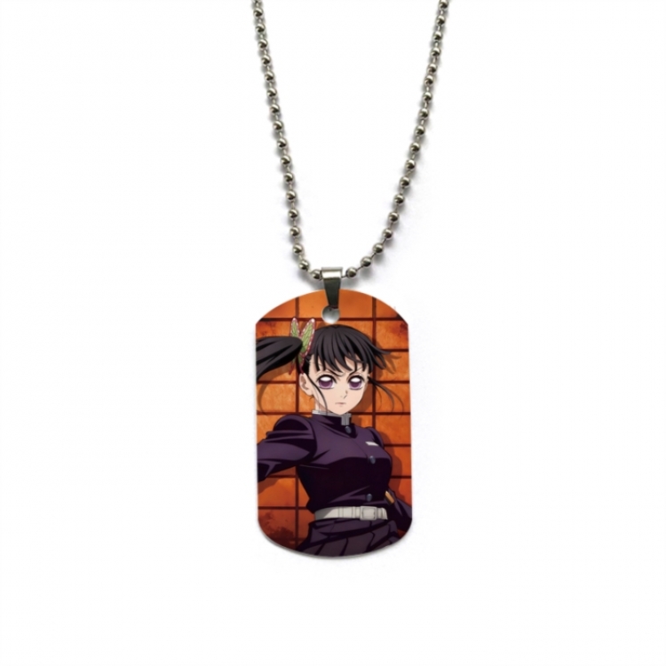 Demon Slayer Kimets Anime double-sided full color printed military brand necklace price for 5 pcs