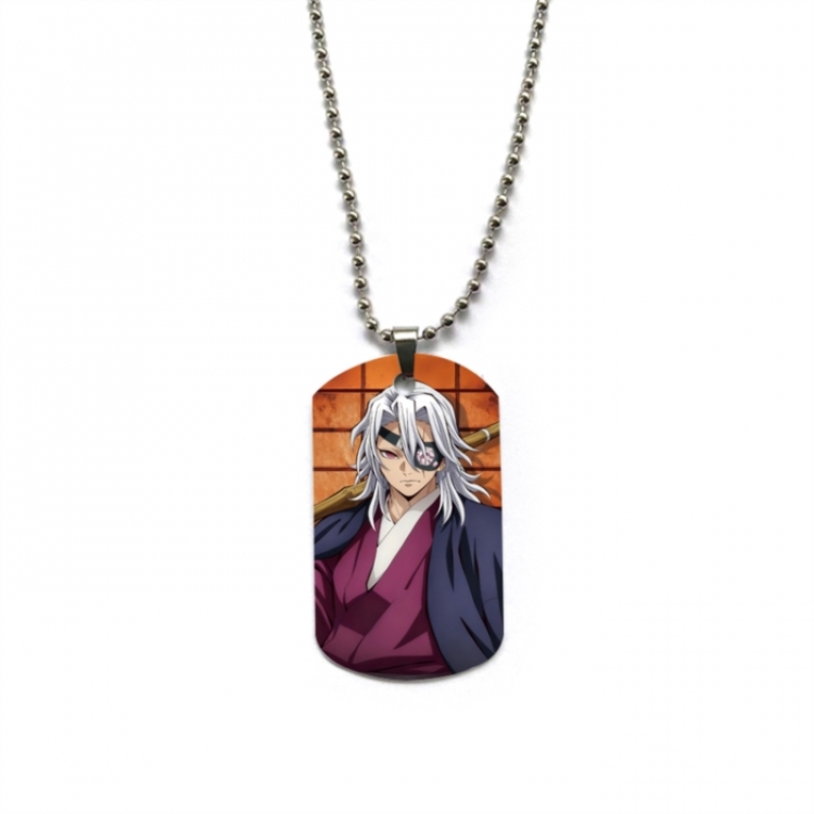 Demon Slayer Kimets Anime double-sided full color printed military brand necklace price for 5 pcs