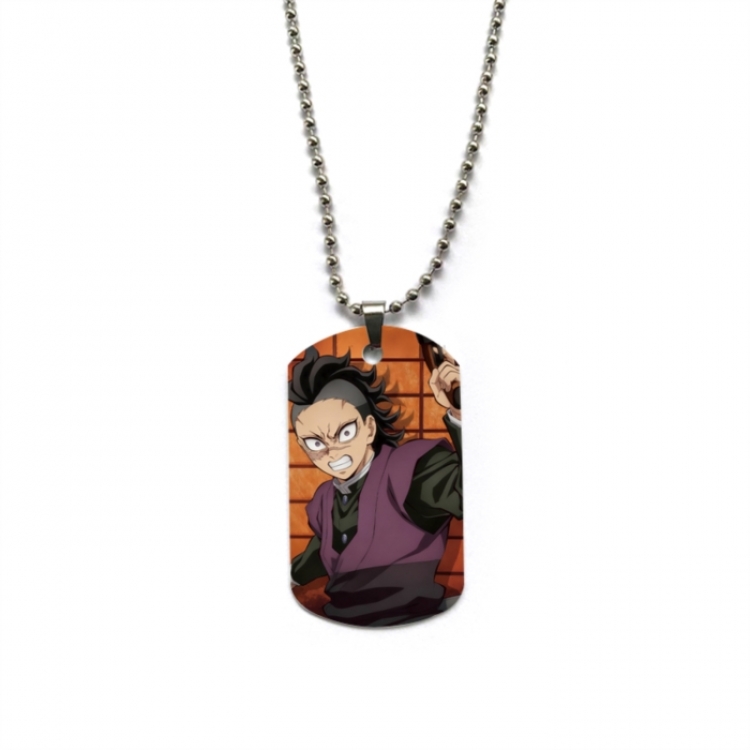 Demon Slayer Kimets Anime double-sided full color printed military brand necklace price for 5 pcs