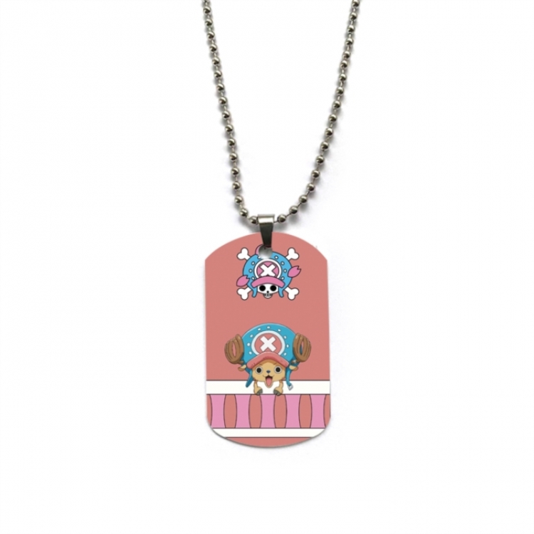 One Piece Anime double-sided full color printed military brand necklace price for 5 pcs