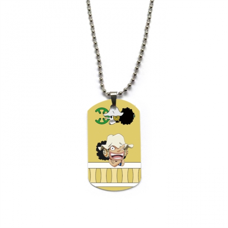 One Piece Anime double-sided full color printed military brand necklace price for 5 pcs