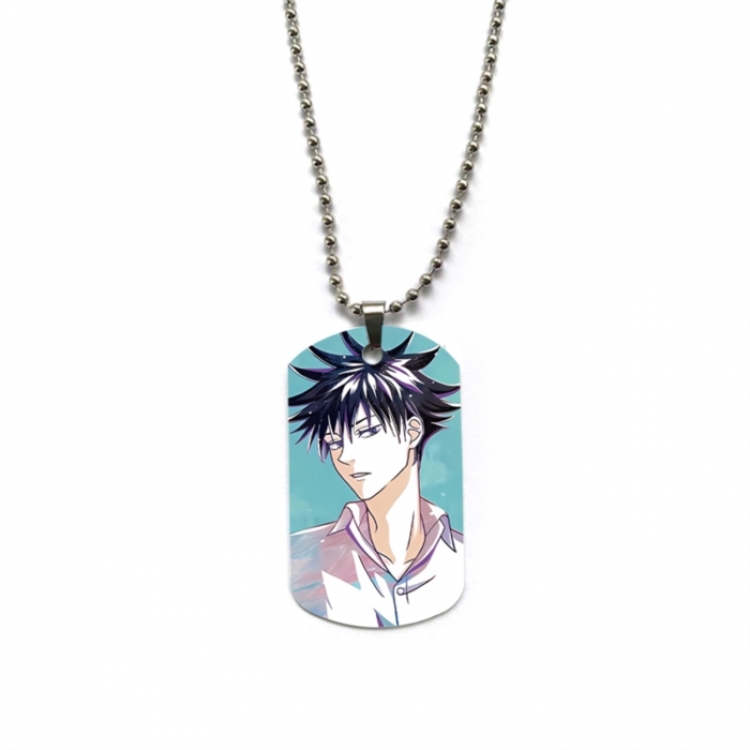 Jujutsu Kaisen Anime double-sided full color printed military brand necklace price for 5 pcs