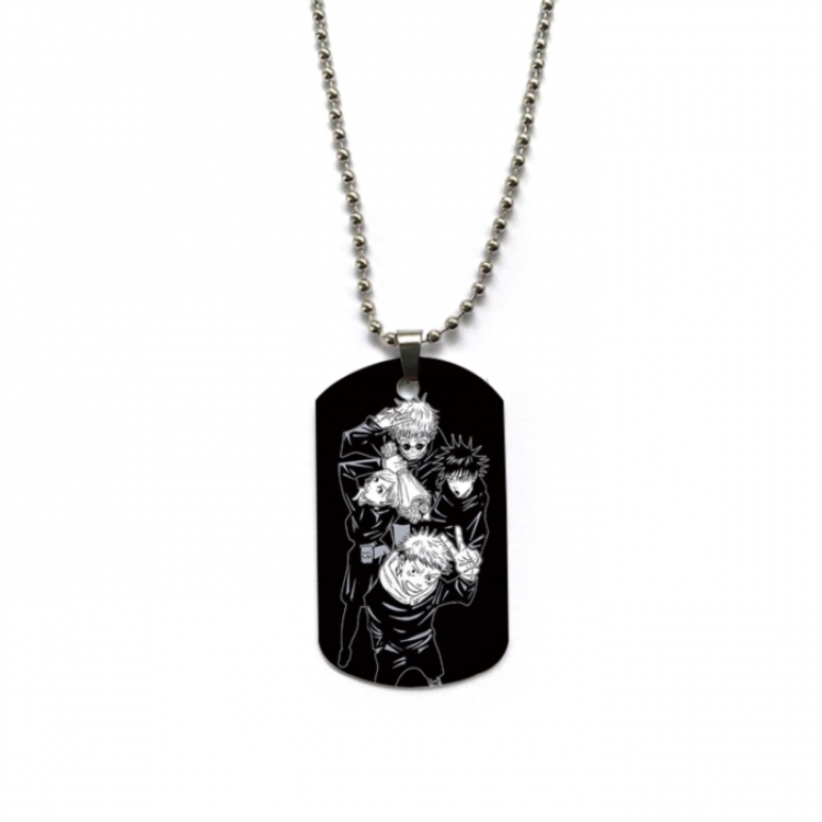 Jujutsu Kaisen Anime double-sided full color printed military brand necklace price for 5 pcs